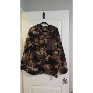 Free Nature Brown Camo Fleece‎ Jacket Size L